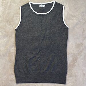 Cielo Charcoal Sleeveless Crewneck Sweater Vest